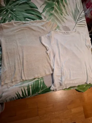 2 Camisetas Mango cuello redondo