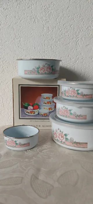 Set 5 Contenitori Alimenti Nuovo