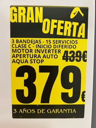 Lavavajillas Whirlpool 15 servicios