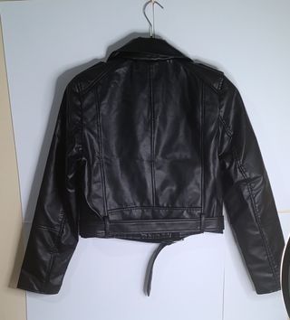 Cazadora Biker Pull&Bear cremalleras forrada L