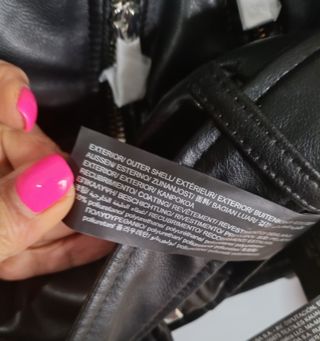 Cazadora Biker Pull&Bear cremalleras forrada L