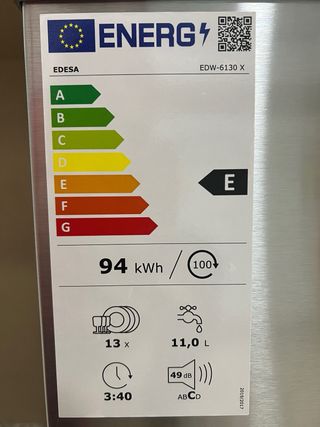 Lavavajillas Edesa 13 cubiertos