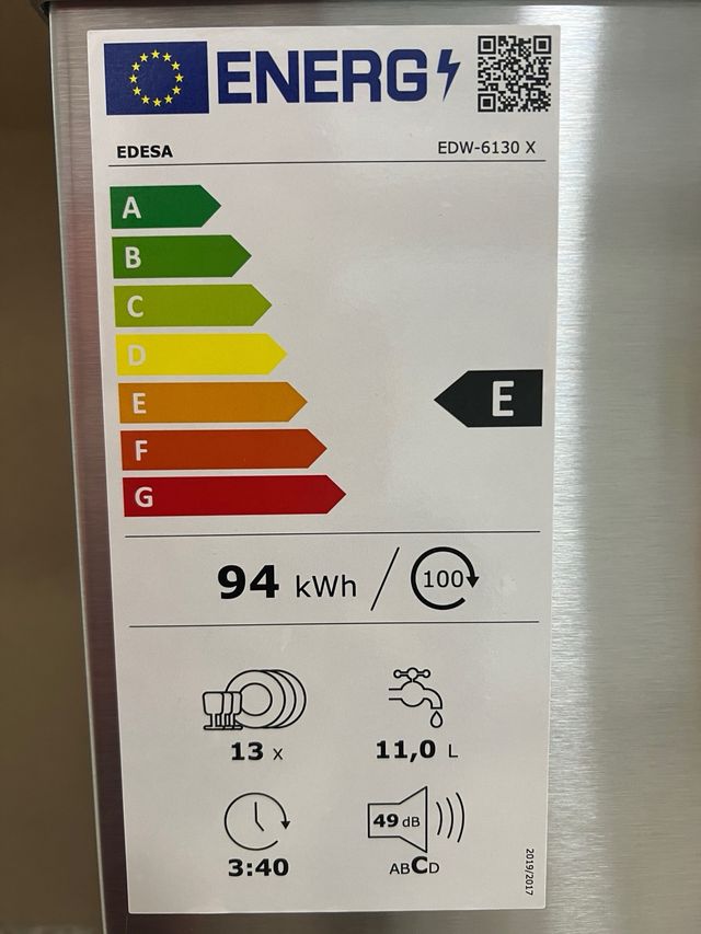 Lavavajillas Edesa 13 cubiertos