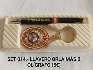 Llavero y boli Policía Nacional