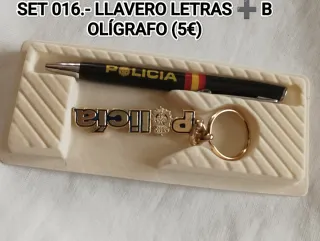Llavero y boli Policía Nacional