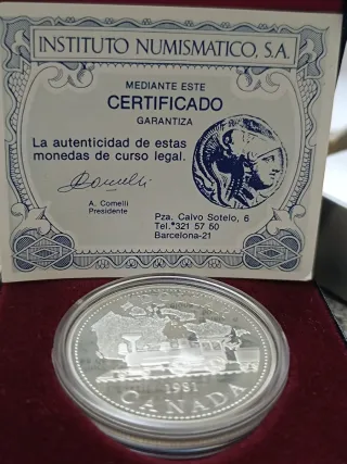 Moneda Dólar Canadiense 1981 Plata
