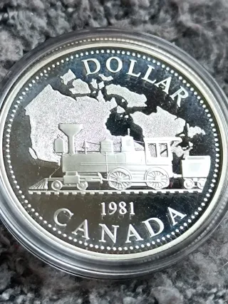 Moneda Dólar Canadiense 1981 Plata