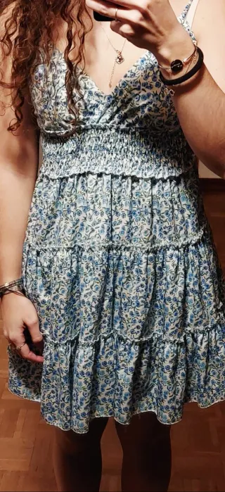 Abito estivo floreale azzurro