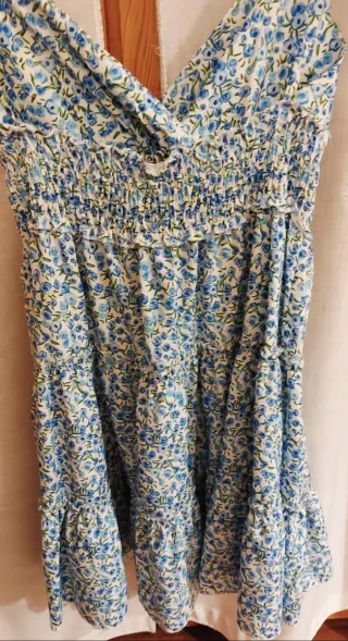 Abito estivo floreale azzurro