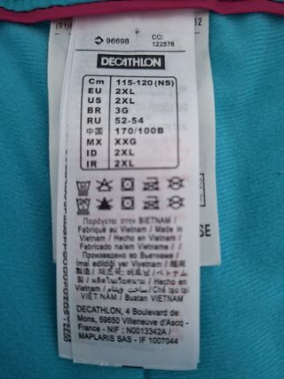 Pantalón Nieve Mujer XXL Decathlon