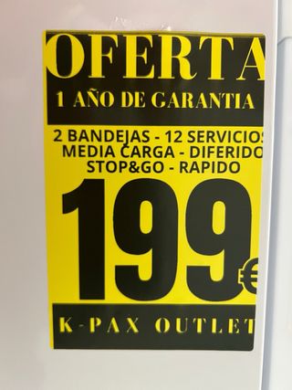 Lavavajillas Johnson 12 servicios