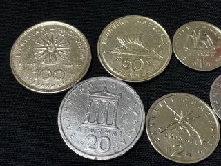 Lotto di 7 monete greche con personaggi storici