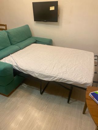 Sofá cama verde agua