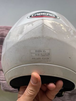 Casco Moto CABERG Talla L Blanco