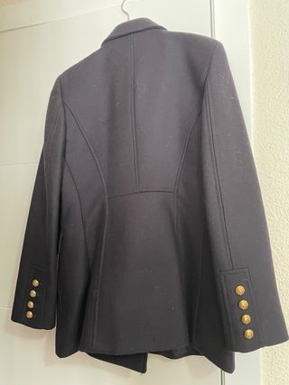 Abrigo Zara Manteco Azul marino