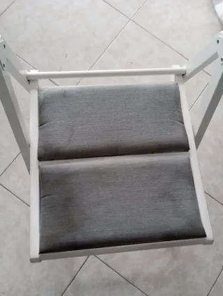 Silla Plegable Ikea Madera y Tela Gris