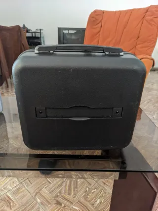 Mini maleta de mano negra rígida