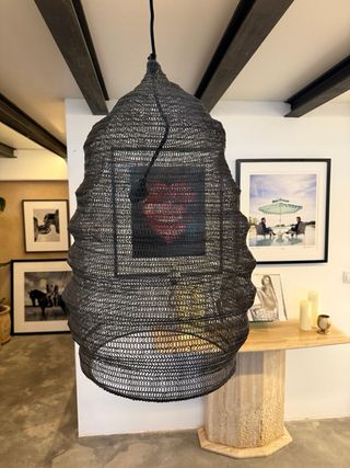 Lámparas de techo de metal tejida