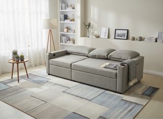 Sofá Cama Gris 3 Plazas Moderno