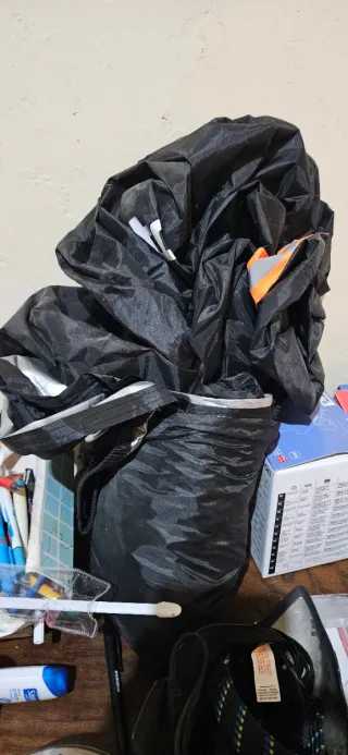 Funda negra para moto custom