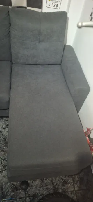 Sofá modular gris y marrón