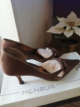 Zapatos de tacón fiesta Menbur. UN SOLO USO.