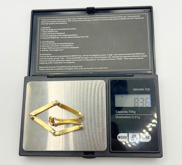 Pulsera Oro Combinado 18k 8.36 gr