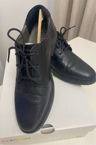 Zapatos Geox Negros Cordones Hombre/ Niño