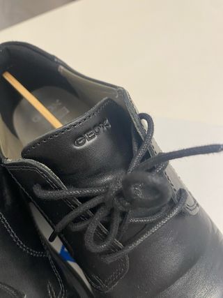 Zapatos Geox Negros Cordones Hombre/ Niño