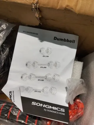 Juego de Mancuernas, Barra 20kg SONGMICS SYL200B01