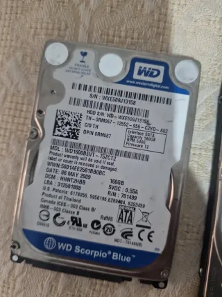 3 Discos Duros: WD, Seagate, Toshiba