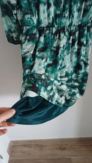 Vestido estampado verde mujer