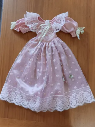 Vestido Nancy rosa encaje y tul