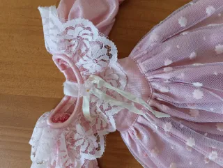 Vestido Nancy rosa encaje y tul