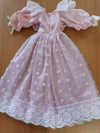 Vestido Nancy rosa encaje y tul