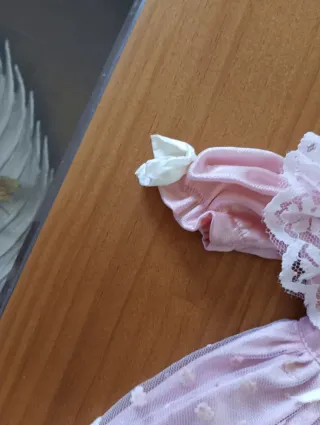 Vestido Nancy rosa encaje y tul