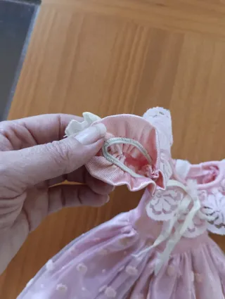 Vestido Nancy rosa encaje y tul