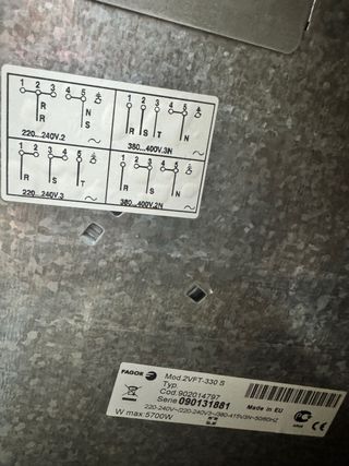 Placa vitrocerámica Fagor esquina rota. Funciona!!