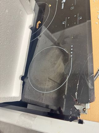 Placa vitrocerámica Fagor esquina rota. Funciona!!