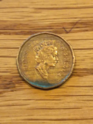Moneda Canadá 1 Cent 1991 . Hoja Arce.