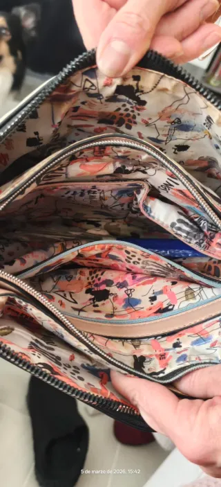 Bolso Anekke multicolor y beige