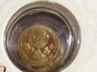 Tessera con monetina oro 8 carati celebrativa