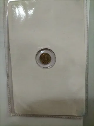 Tessera con monetina oro 8 carati celebrativa