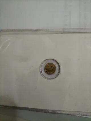 Tessera con monetina oro 8 carati celebrativa