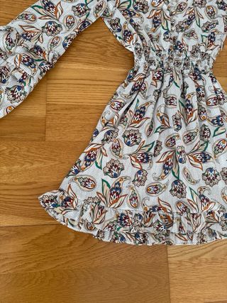 Vestido Maje Seda Estampado Multicolor