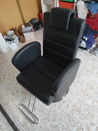 Sillón de maquillaje negro