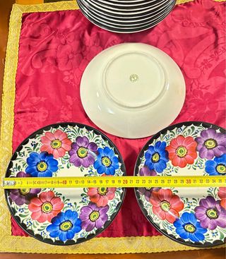 12 Platos Pickman S.A. Sevilla Florales