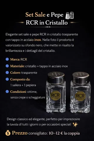 Set Sale e Pepe RCR Cristallo