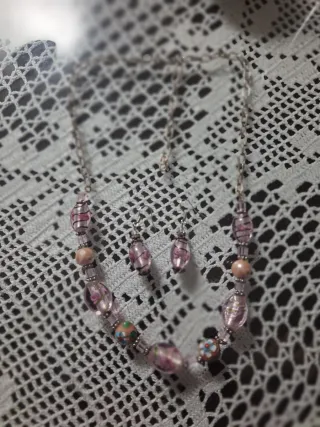 Collar Murano y pendientes. Vintage'80