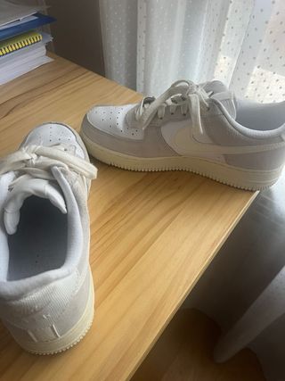Nike Air Force 1 Talla 38 Beige/Blanco